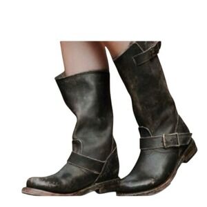 FREEBIRD Steve Crosby Womens Size 9 Black Leather Engineering Biker Moto  Boot